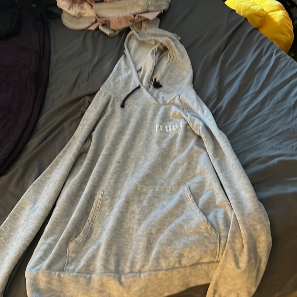Grey scripture hoodie